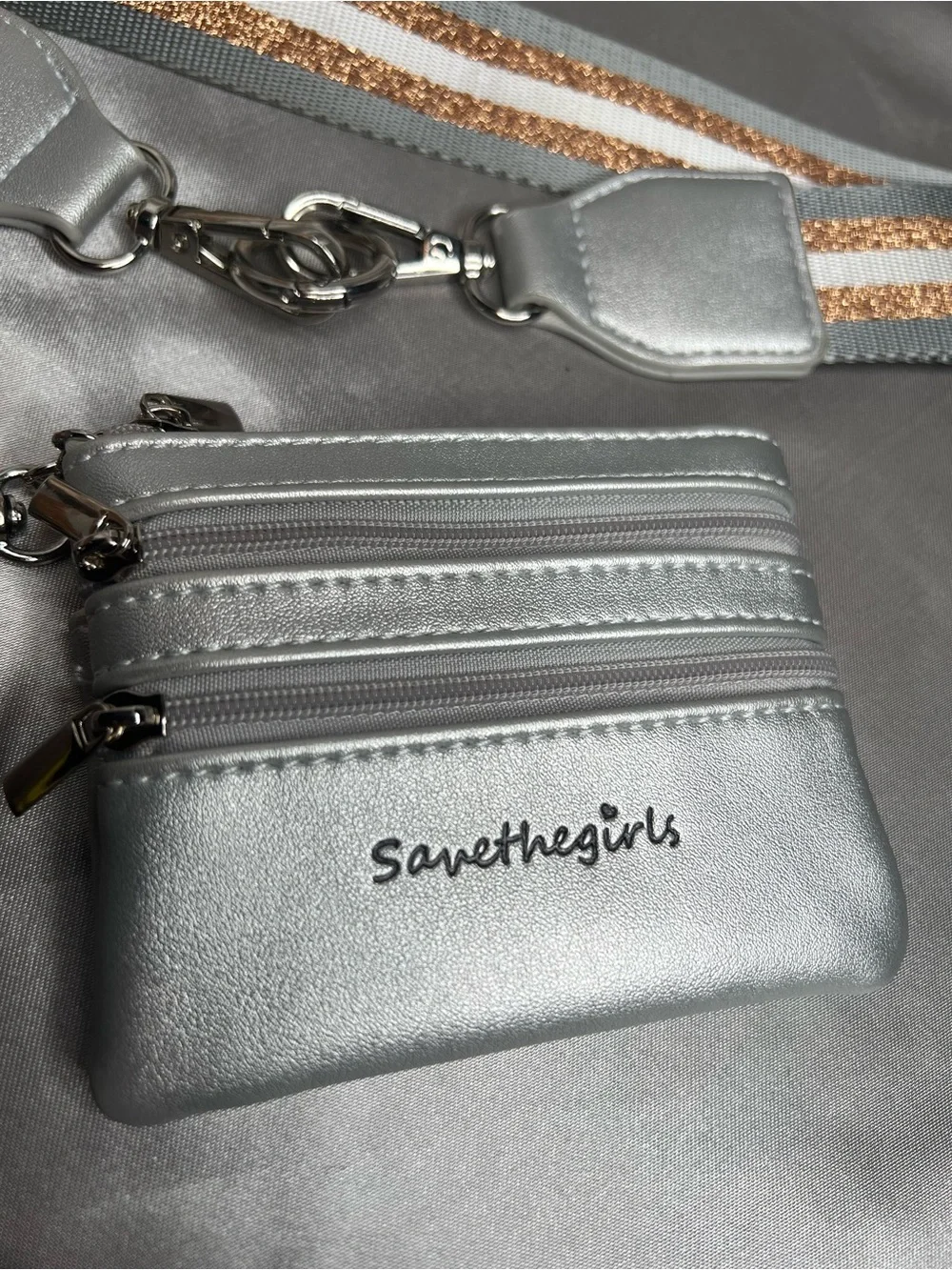 Save the Girls Metallic Silver 